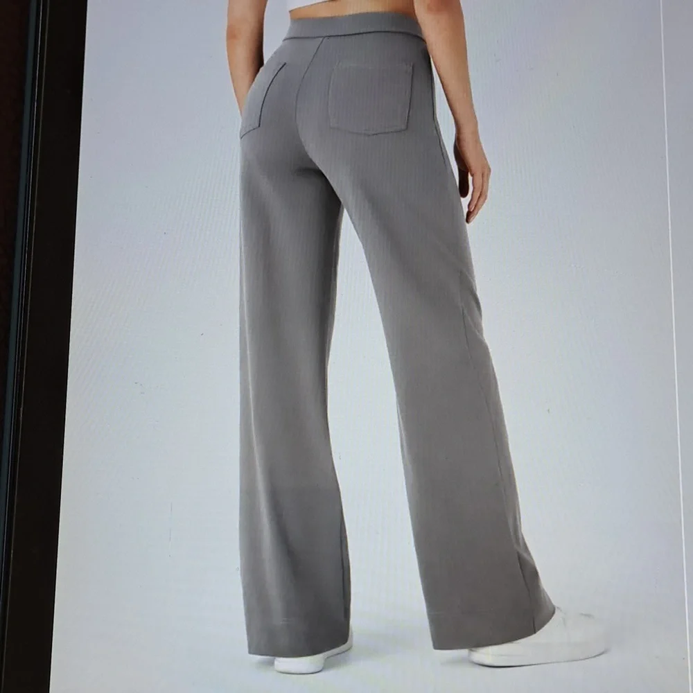 XLARGE    HALARA  HIGH WAISTED BUTTON STRAIGHT LEG CASUAL PANT